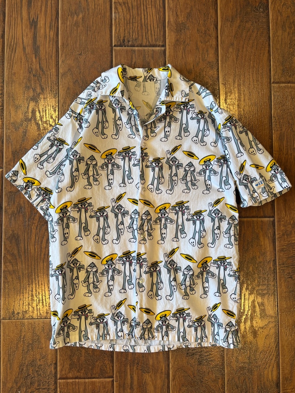 Vintage 1989 Bugs Bunny AOP Button-Up Shirt